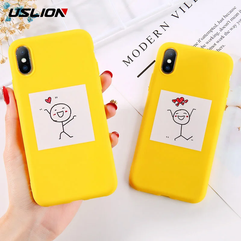 USLION футболка с забавным мультипликационным принтом любящее сердце чехол для iPhone