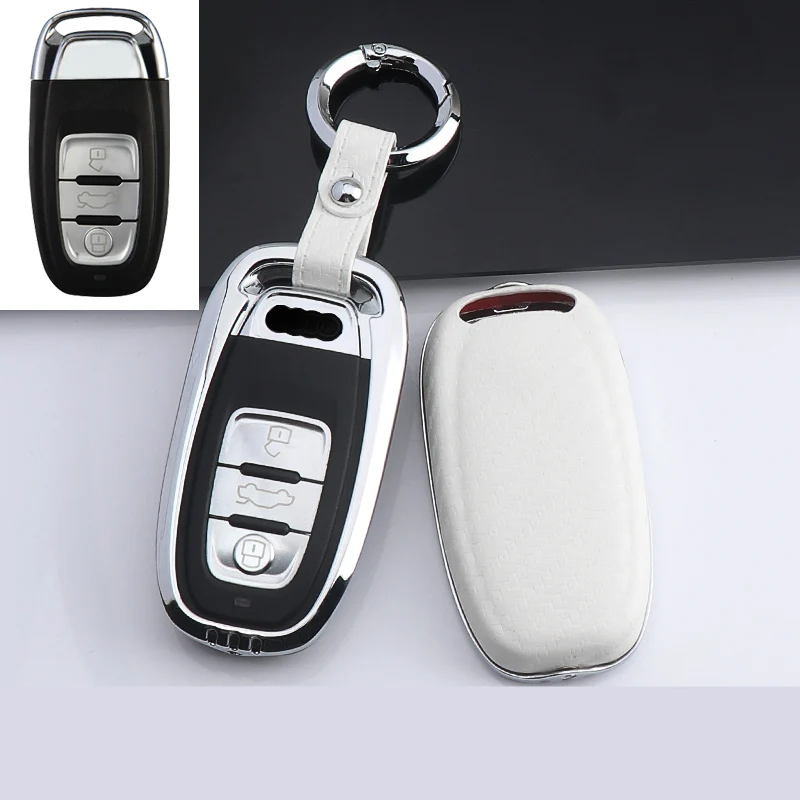 Zinc alloy car key case for Audi A5 Q7 S4 S5 A4 B9 A4L 4m TT TTS RS 8 2016 S 2017 2018 A6 Q5 SQ5 S7 interior new | Автомобили и