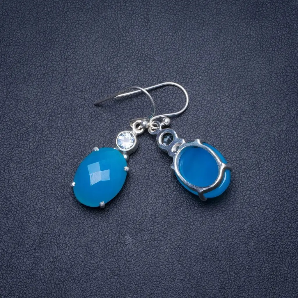Серьги из серебра 925 пробы с топазом 1 25 дюйма Y1269|Серьги-подвески| |
