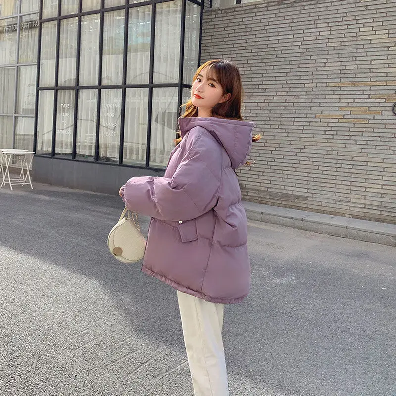 

Cotton padded jacket women's 2021 new Korean loose fitting student bread clothes cotton clothes women's winter coat off season