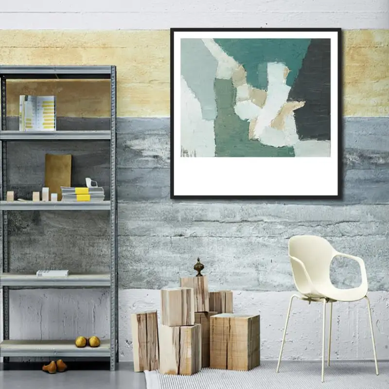 

Impressionist Square Decorative Painting Simple Abstract Color Landscape Oil Painting Canvas Painting Decoration For Living Room