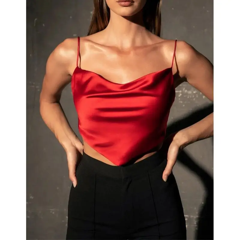 

Сексуальная майка с открытой спиной, треугольный топ, бандажные майки, топ для группы E Girl, однотонная тонкая майка Феи гранж на бретелях Y2K, о...