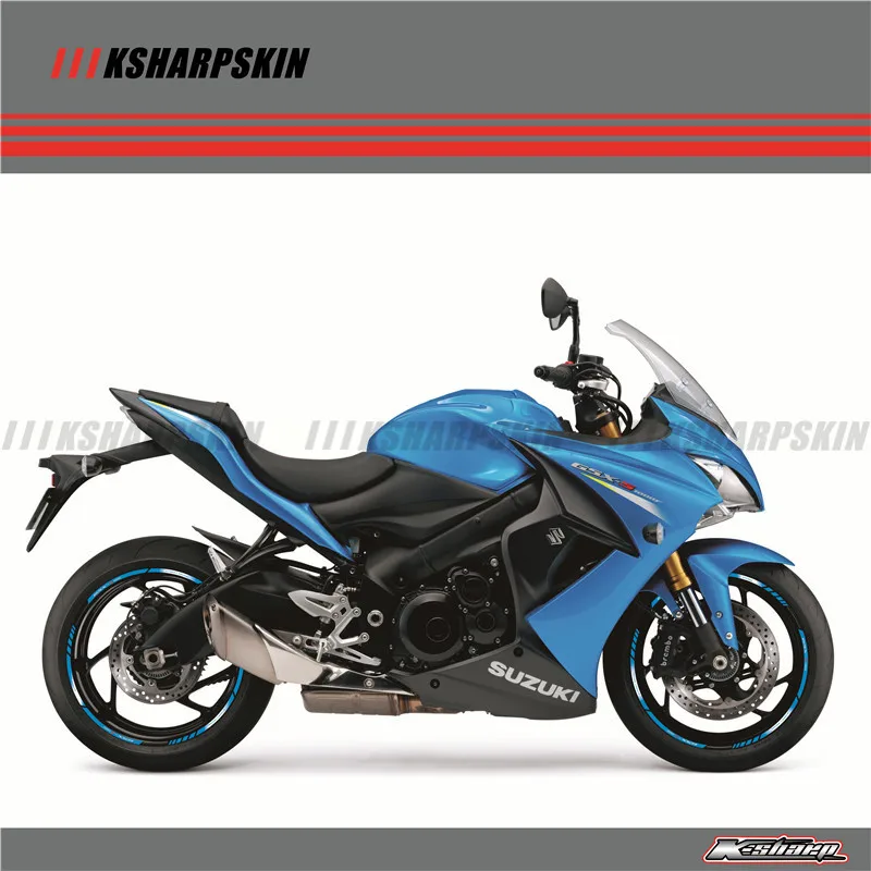 12 X Thick Edge Outer Rim Sticker Stripe Wheel Decals FIT SUZUKI GSXS1000 GSXS1000F 17'' | Автомобили и мотоциклы