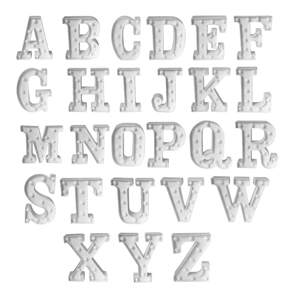 Творческий 26 Английский алфавит номер светодиодный ночник для украшения стен в