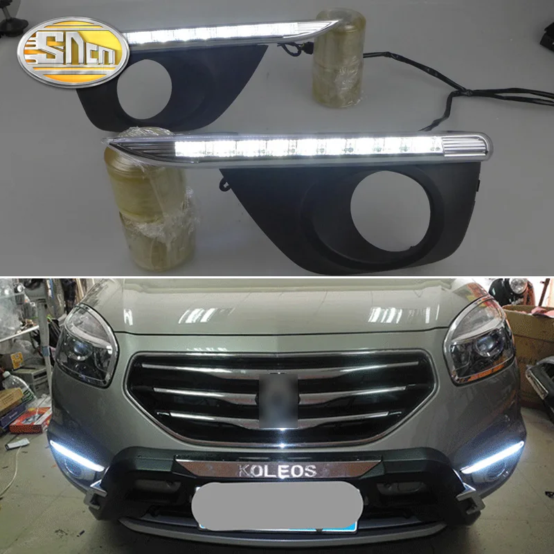 Для Renault Koleos 2011 2014 Супер Яркость Водонепроницаемый ABS дневные ходовые огни 12В