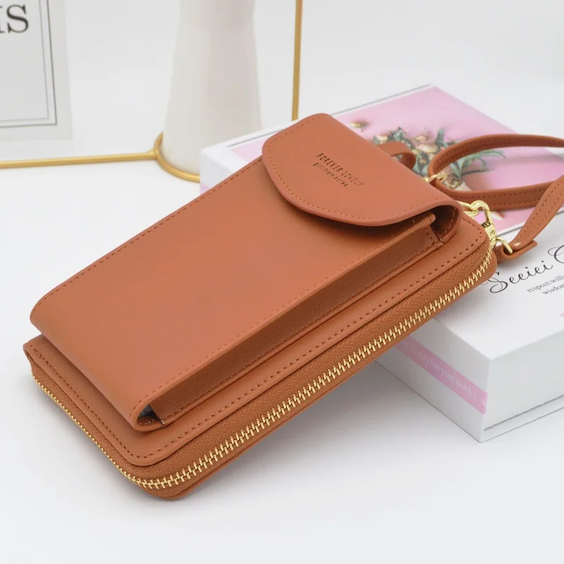 

Women High Quality Cell Phone Pocket Mini Crossbody Shoulder Bag Ladies Purse Clutch Fashion Leather Hasp Handbags Female