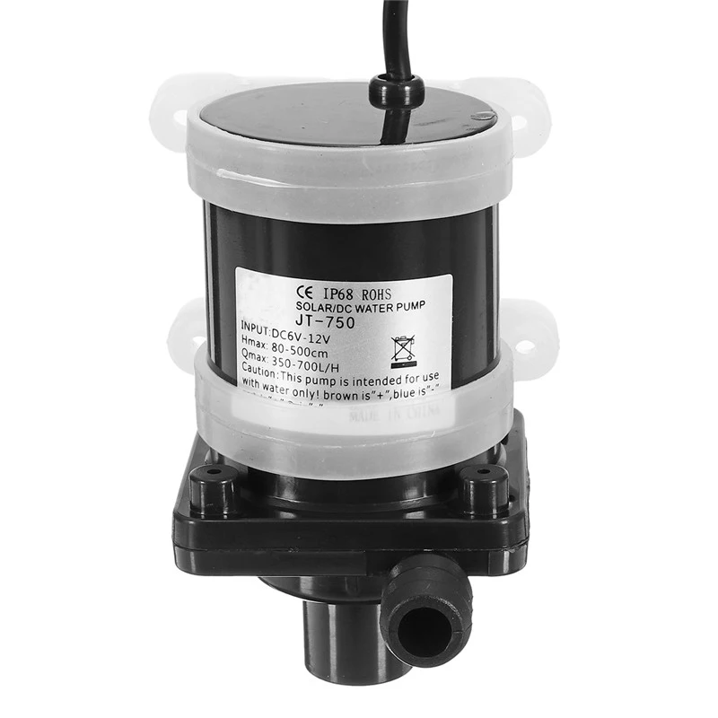 DC 12V Водяной насос на солнечной энергии Motor 700L/H бесщеточные магнитные погружные