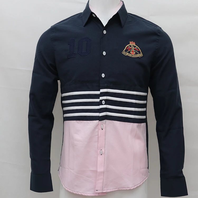 Мужская рубашка с вышивкой camisa masculina хлопковая длинным рукавом для