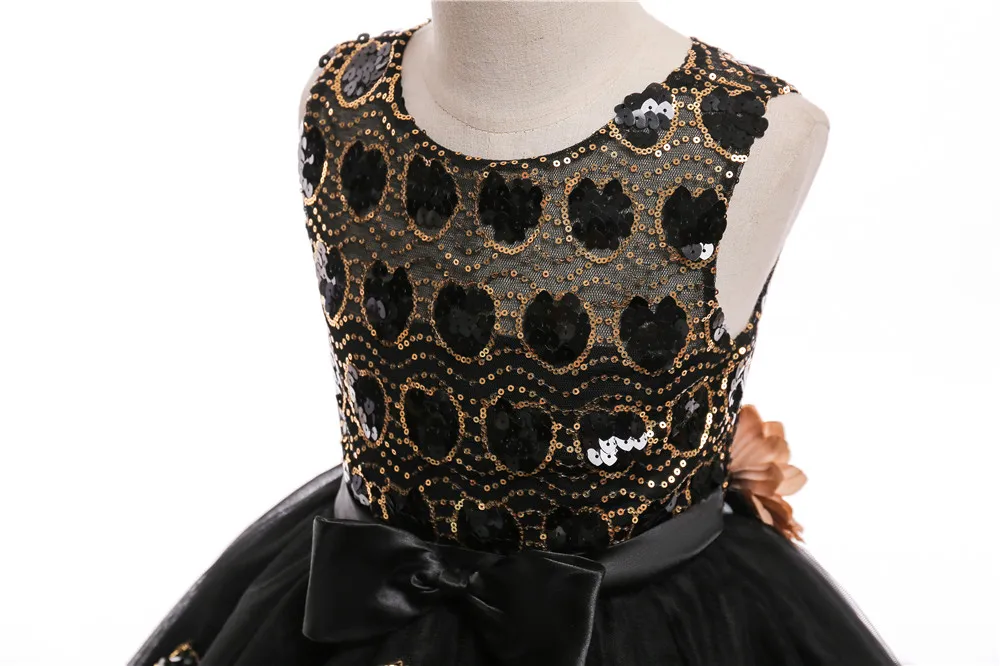 Бесплатная доставка детское платье для вечеринки Новое поступление 2021 черные