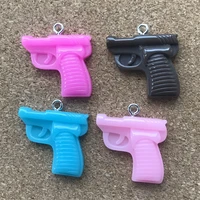 10pcs 23mm21m multicolor resin flatback pistol for necklace keychain pendant diy making accessories
