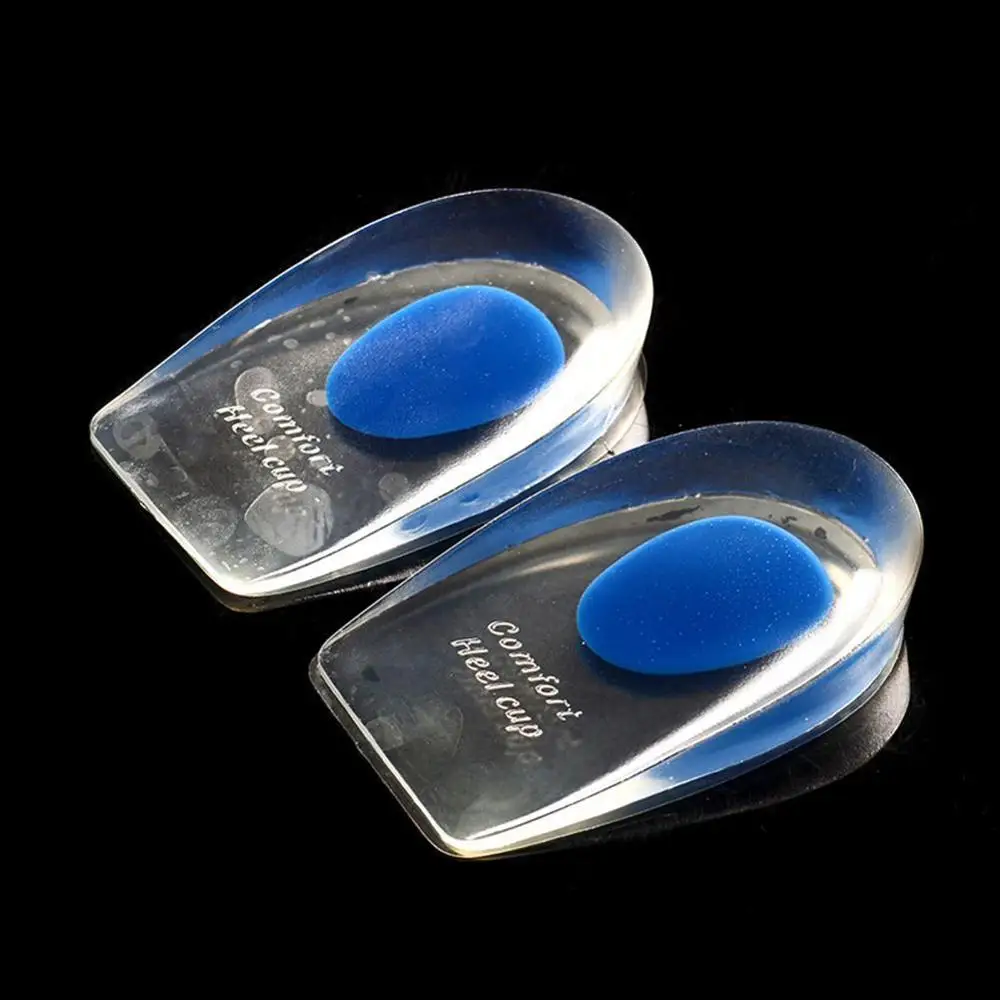 1 пара мягких силиконовых гелевых стелек для пятки Шпоры боль в ноге Подушка