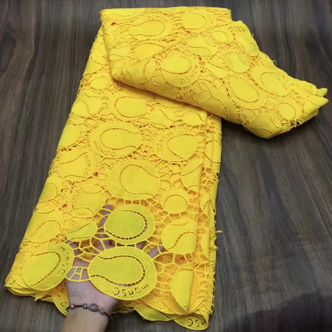 

2021 teal green color Quality African Guipure Cord Lace Fabric Soft French Milk Silk Water Soluble Cord Lace