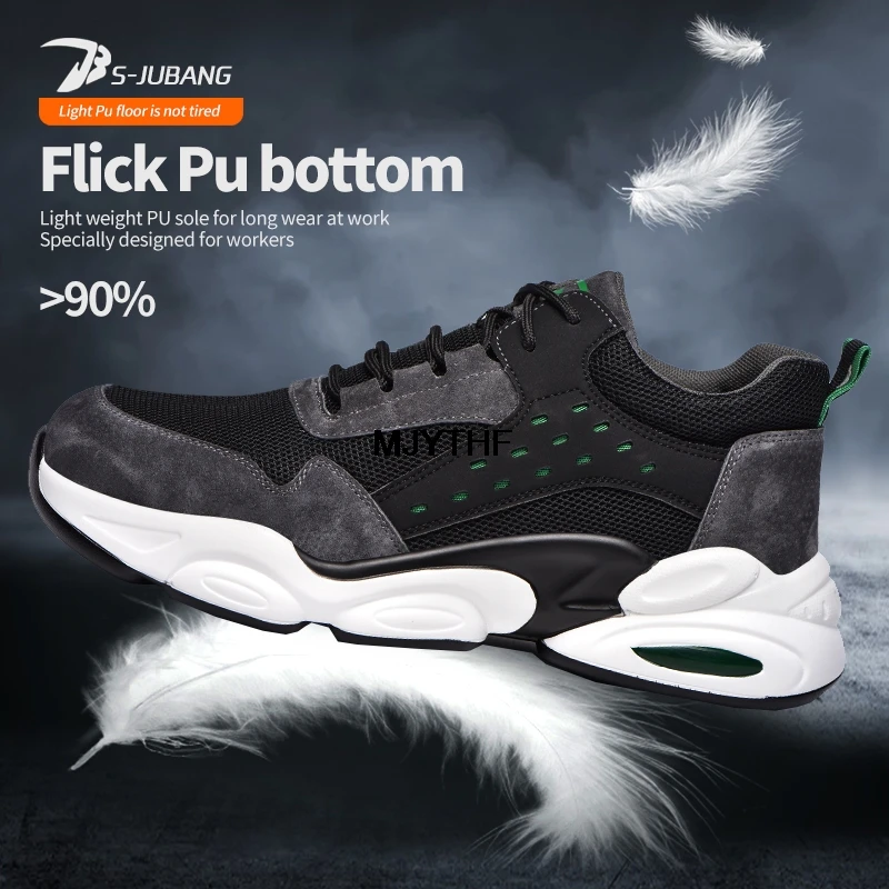 

Work Shoes 2021 New Sneaker Steel Toe Safety Shoes Men Indestructible Shoes Breathable Light Work Sneakers Puncture-Proof Boots