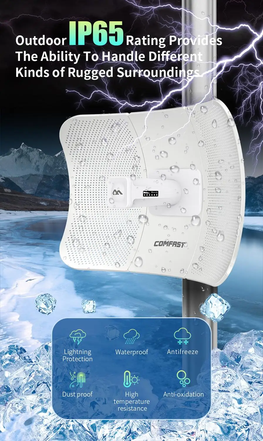 COMFAST 11 км 300 Мбит/с 5 8 Г Открытый Дальний Беспроводной AP мост WI FI CPE точка доступа 24dBi