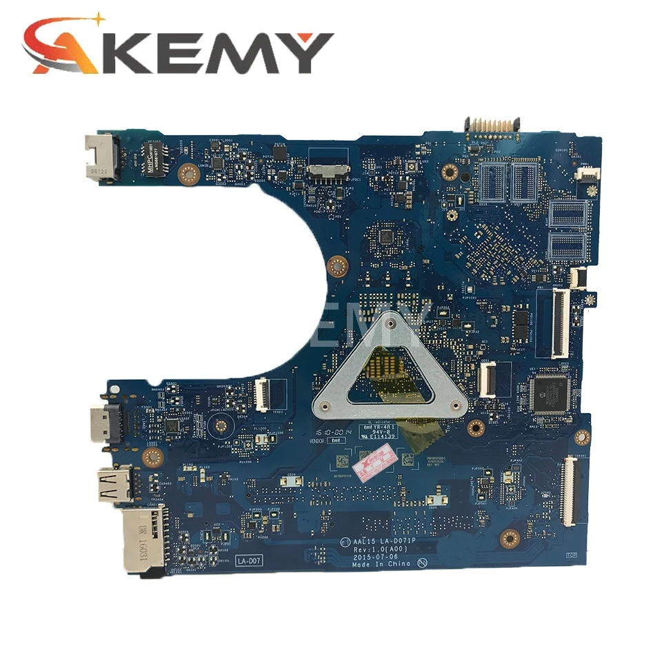 Материнская плата Akemy для ноутбука Dell Inspiron 17 5459 материнская AAL15 LA-D071P SR2EY i5-6200U