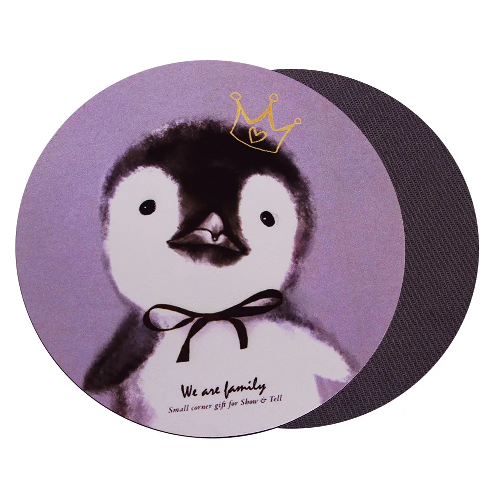 Милый круглый Настольный коврик для мыши CHUYI резиновый игровой маленький