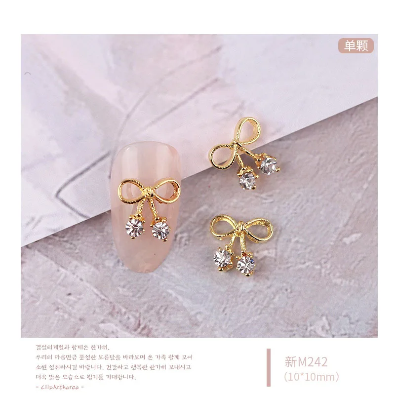 

1PCS Alloy Pearl Gold and Silver Nail Supplies Butterfly Star Crystal Luxury Hao Stone Decoration DIY Nail Art Accessories Nail