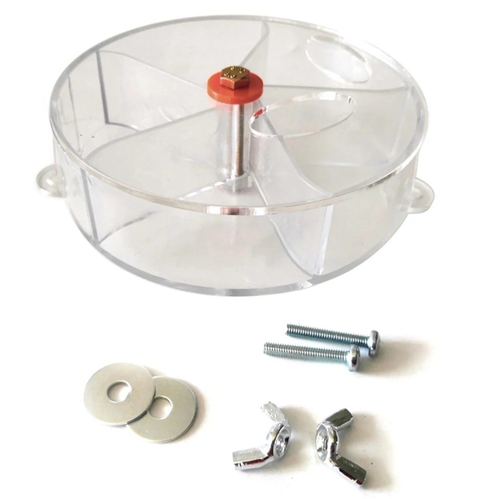5 Grid Funny Pet Bird Feeder Toy Hanging Foraging Rotating Food Cage Bowl