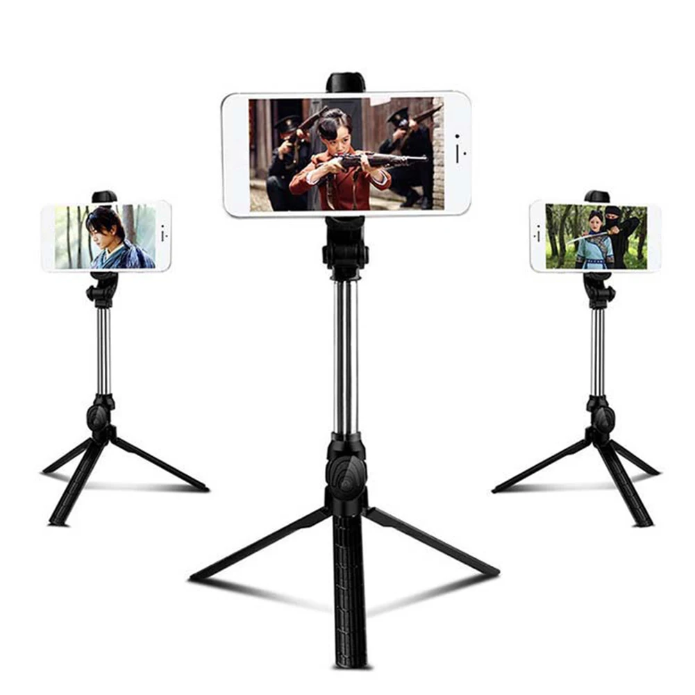 Беспроводная Bluetooth селфи-палка складной ручной раздвижной мини-штатив для