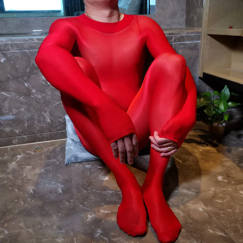 Блестящий 70D толстый Открытый боди сексуальный глянцевый масляный чулок