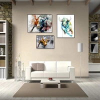 wall street bull poster and print retro wall art abstract graffiti bull home decoration vintage canvas painting for living room