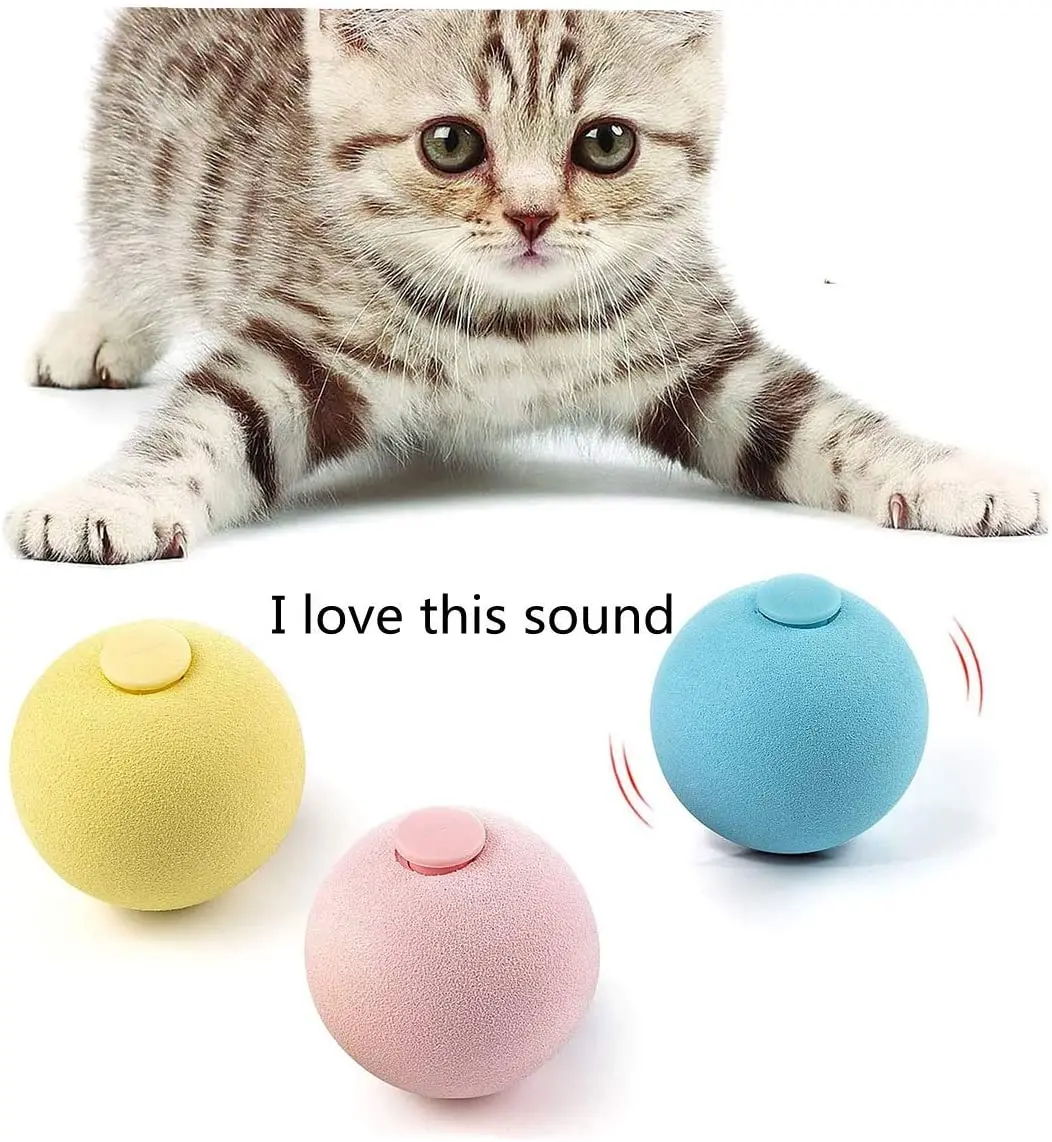 Smart cat toy interactive ball catnip cat training toy pet squeak ball pet toy simulation pet supplies