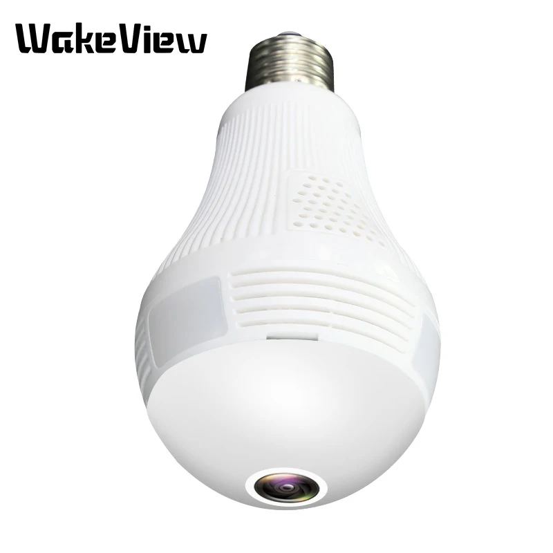 WakeView 1080P 360 градусов Wifi IP камера лампа свет рыбий глаз умная Беспроводная CCTV 2MP