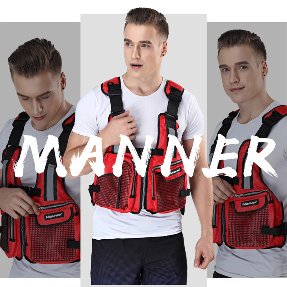 

Hot Adult Life Jacket Men Women Adjustable Waterproof Buoyancy Aid Nylon Fishing Vests Sailing Fishing Kayak Life Vest 40-80KG