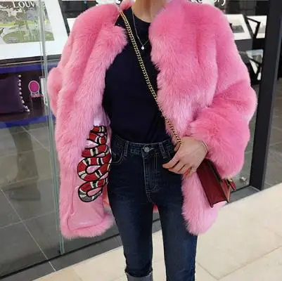 Vetement/2019 зимнее женское пальто из искусственного меха меховая куртка женская