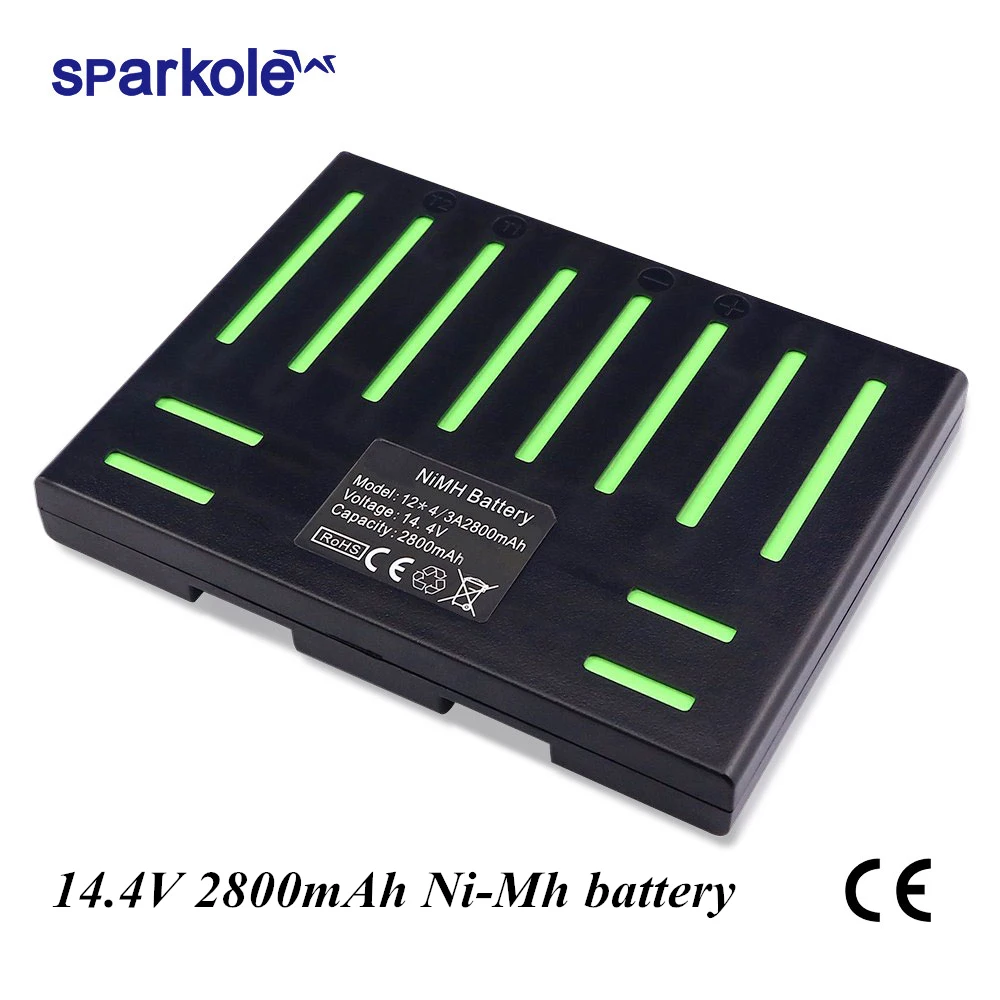 

(For QQ5) Sparkole 14.4V 2800mAh NIMH Rechargeable Battery Compatible for Cleanmate QQ5 Vacuum Cleaning Part Robot(CE approved)
