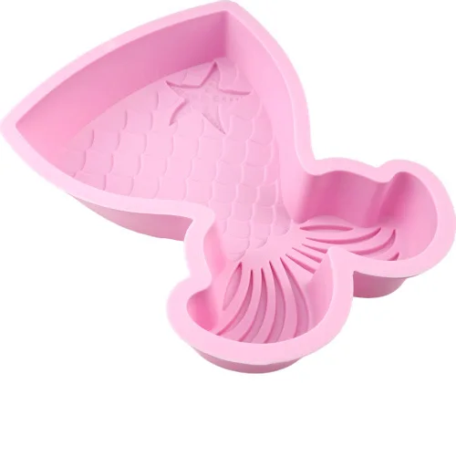 

Fish Tail Chocolate Silicone Mold Mermaid Fondant Cake Molds Ice Cube Candy Pastry Mould Biscuits Baking Decoration Tools