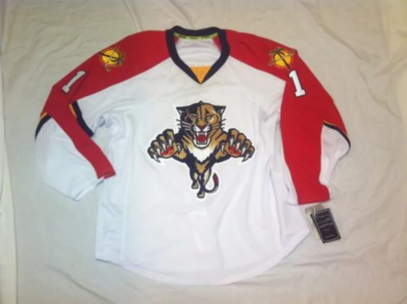 

#1 Roberto Luongo Florida MEN'S Hockey Jersey Embroidery Stitched Customize any number and name
