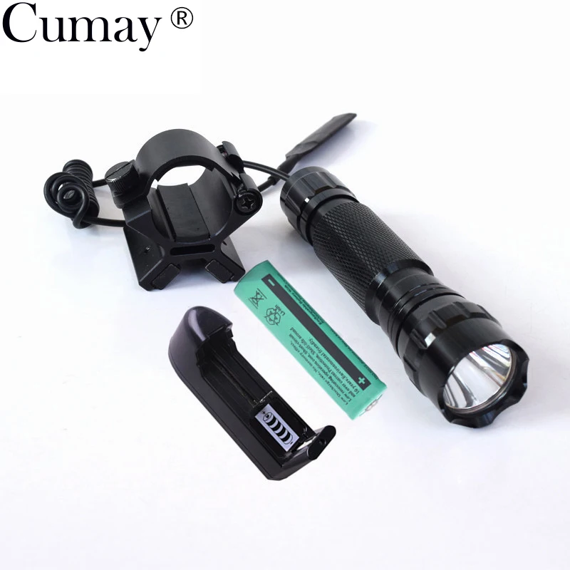 

Tactical LED Flashlight Torch 1 Mode XML T6 LED Flash Light 18650 linterna tactica Hunting 3800LM With Magnetic X Gun Mount