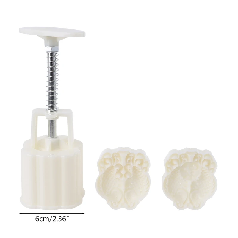 

Двойной стиль Koi Fu, круглая фотография, 75 г, ручное давление, 2 штампа, форма для лунного торта, для средней осени, фотоинструмент