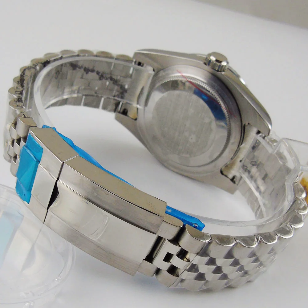 

Bliger 39/36mm 21 Jewels MIYOTA 8215 MINGZHU Automatic Men's Watch Sunburst Grey Sterile Dial Sapphire Glass Jubilee Bracelet