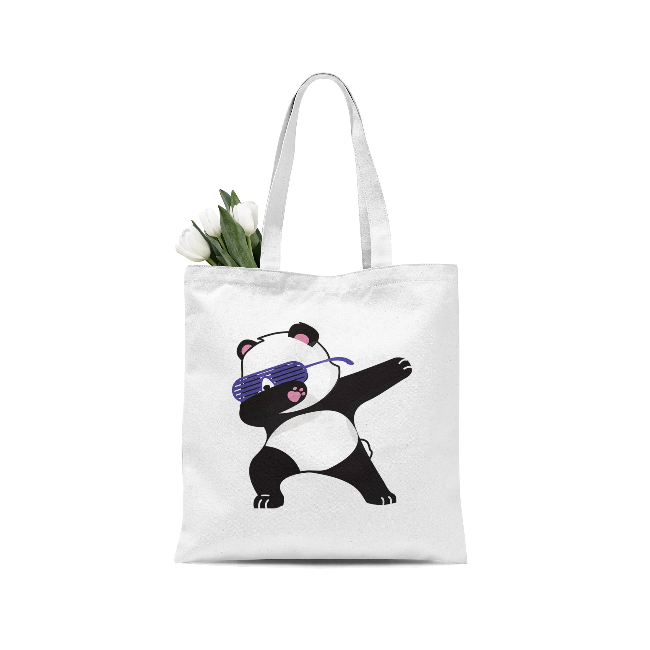

Unicorn Series Canvas Bag Cute Cartoon Girl Handbag Large Capacity Shopping Bag Foldable Eco Tote Bag Travel Grocery Storage Bag