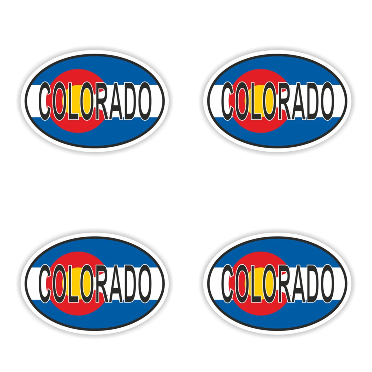

Funny Fashion Car Stickers COLORADO STATE OVAL WITH FLAG Decals Car Window Motorcycle Warning Sign Vinyl KK PVC 13cm X 8.8cm