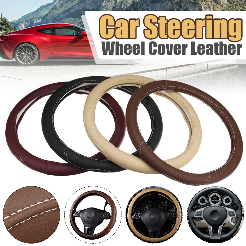 

38CM Universal Auto Car Steering Wheel Cover Hand Anti-Slip Breathable Car Steering Wheel Cover Car-styling Decoration