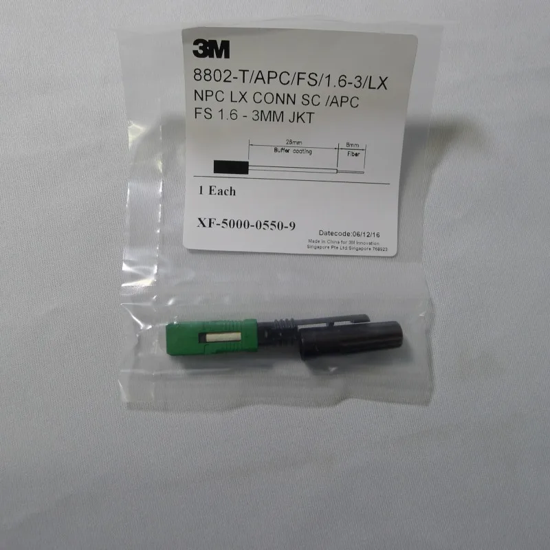 

3M 8802-TLC/3 SC/APC UPC single-mode fiber optic quick connector 3M SC 3.0 FTTH Fiber Optic Fast Connector