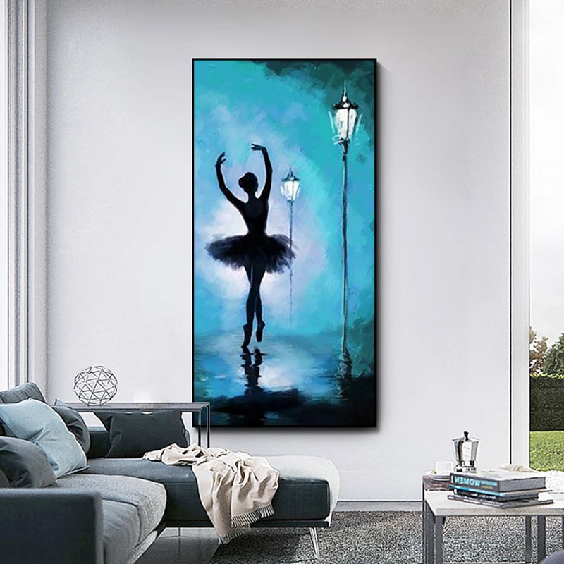 Абстрактная Картина на холсте Танцующая балерина принты балерины и плакаты
