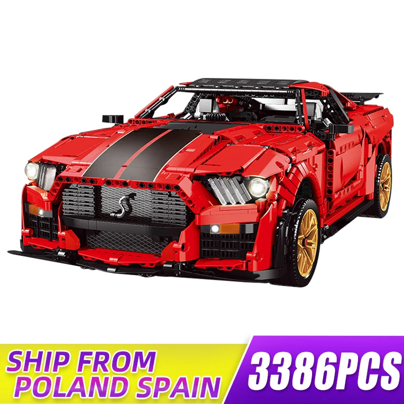 

Yeshin высокотехнологичная модель автомобиля K135 The Shelby Super Racing, игрушки в масштабе 1:8, строительные блоки, Детские кубики, рождественские подарк...