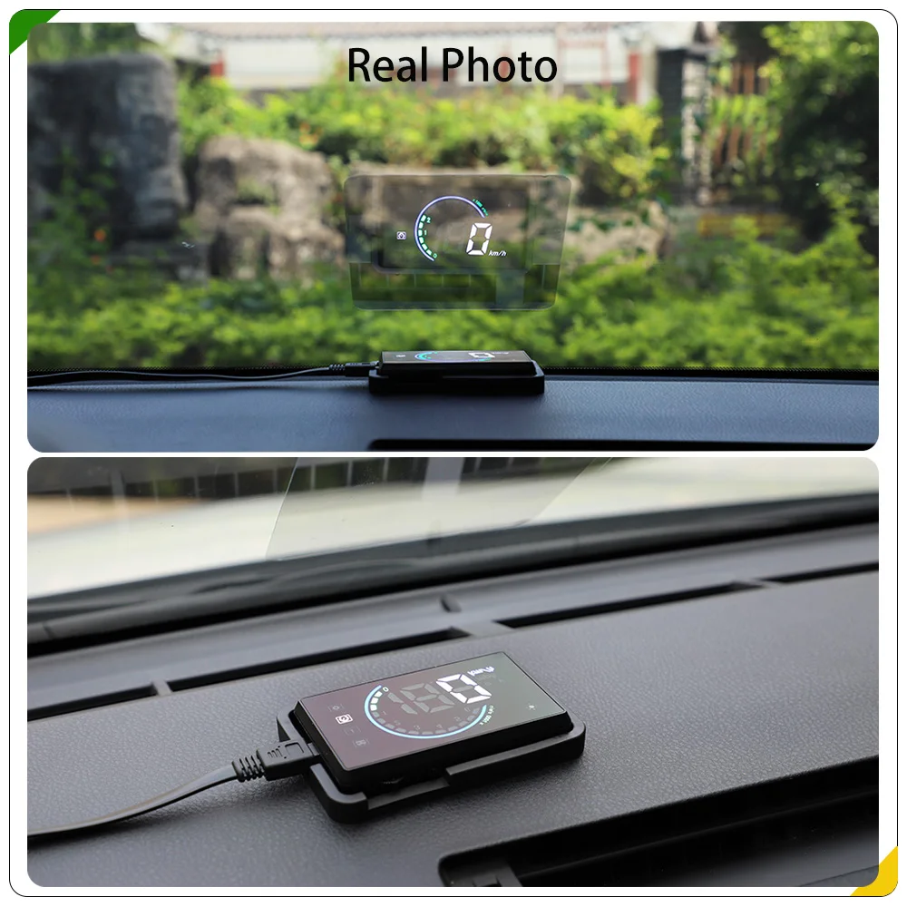 Vjoycar дешевые OBD2 HUD Дисплей лобовое стекло скорость проектор охранная