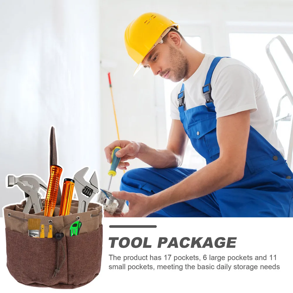 

1pc Multi-functional Tool Bag Portable Tool Storage Pouch Canvas Pouch
