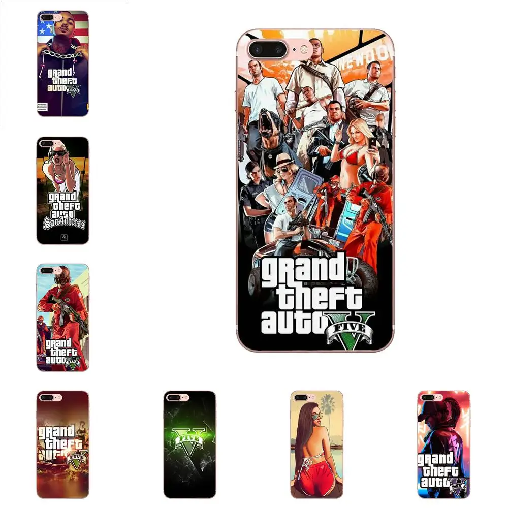 Для Galaxy Note 10 A10E A10S A20S A30S A40S A50S A6S A70S A730 A8S M30S S2 S3 плюс ТПУ с милыми Grand Theft Auto Gta 5