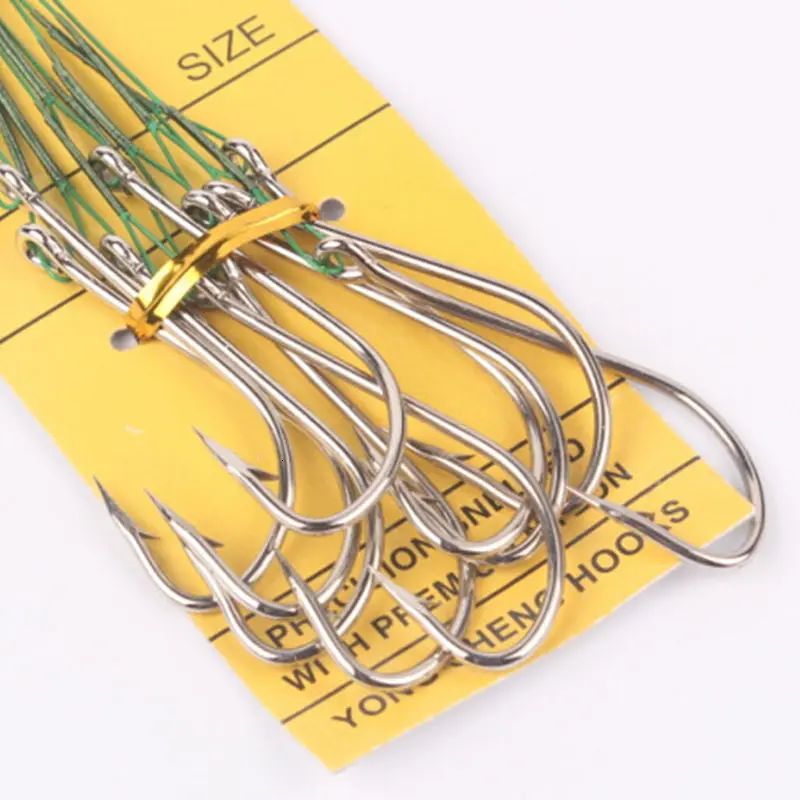 Строка крюк Fishinghook с зазубринами углеродистая стальной проволочный 5 см * 2 Фидер