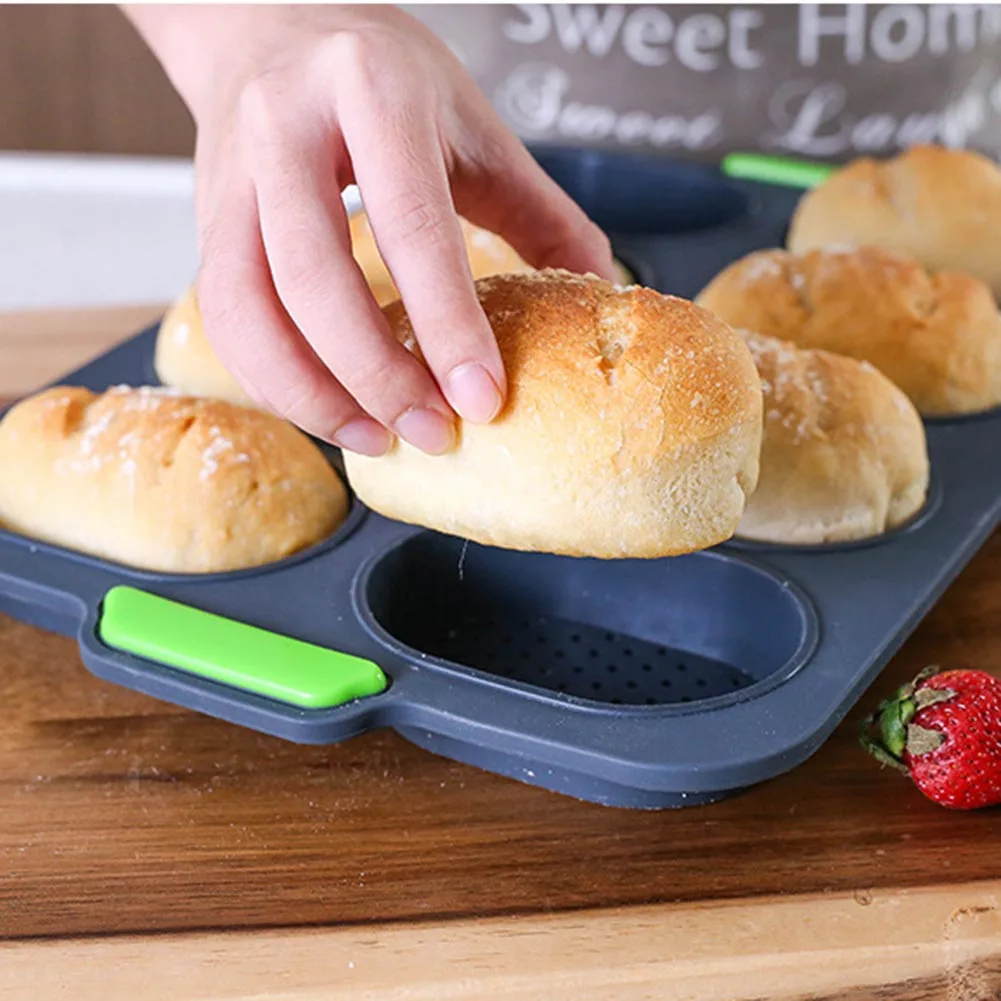 Перфорированная силиконовая форма для хлеба антипригарная поддон багетов Pan