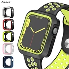 Силиконовый чехол для Apple Watch 44 мм 40 мм 45 мм 41 мм 42 мм38 мм, аксессуары для защиты бампера iWatch series 6 5 4 3 SE 7