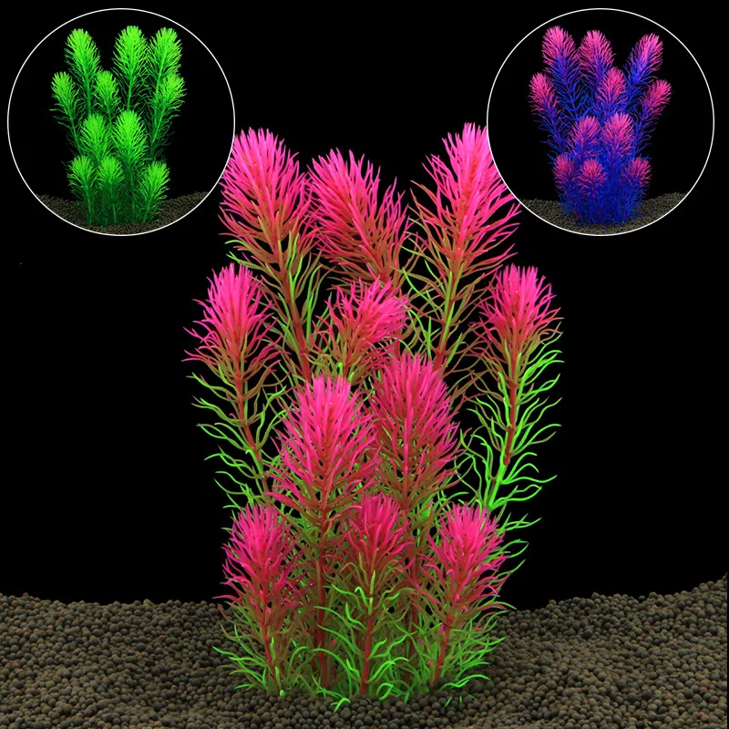 

2021 Fish Tank Decoration Simulation Water Plant Aquarium Landscaping Plastic Flower Water Plant Crafts
