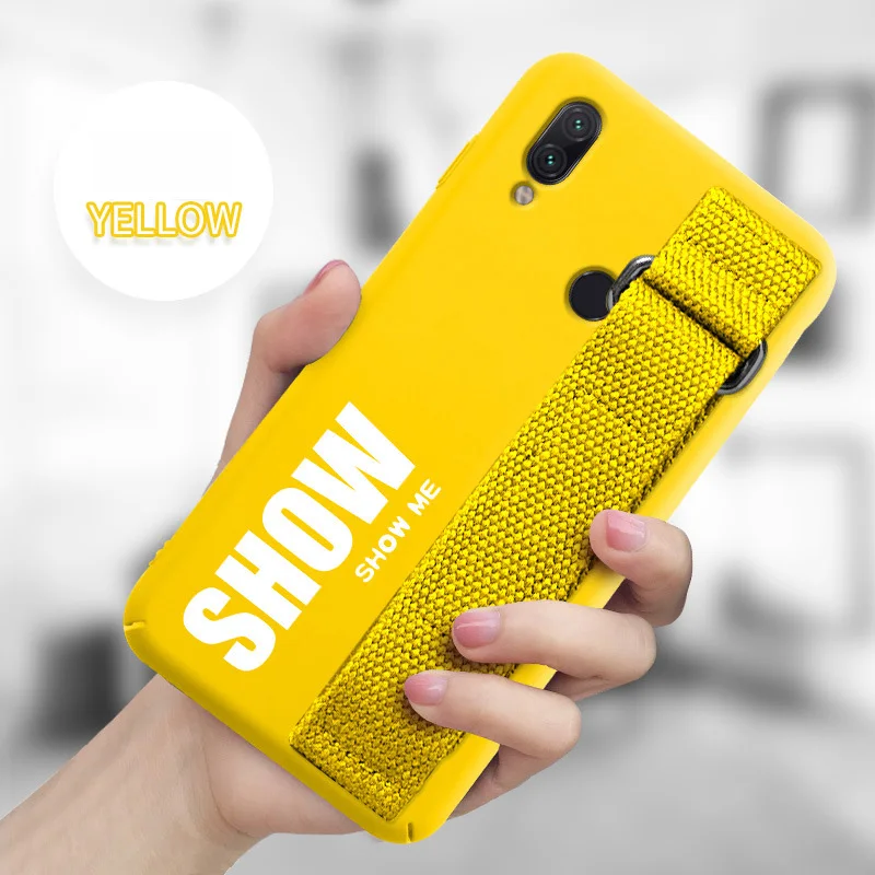 Yellow Чехол для Xiaomi mi CC9 Pro CC9E A2 A3 Lite Note 10 Red mi 6 Pro 8 чехол Мягкая силиконовая матовая задняя крышка A2 Lite ремешок на руку Funda - Цвет: Yellow