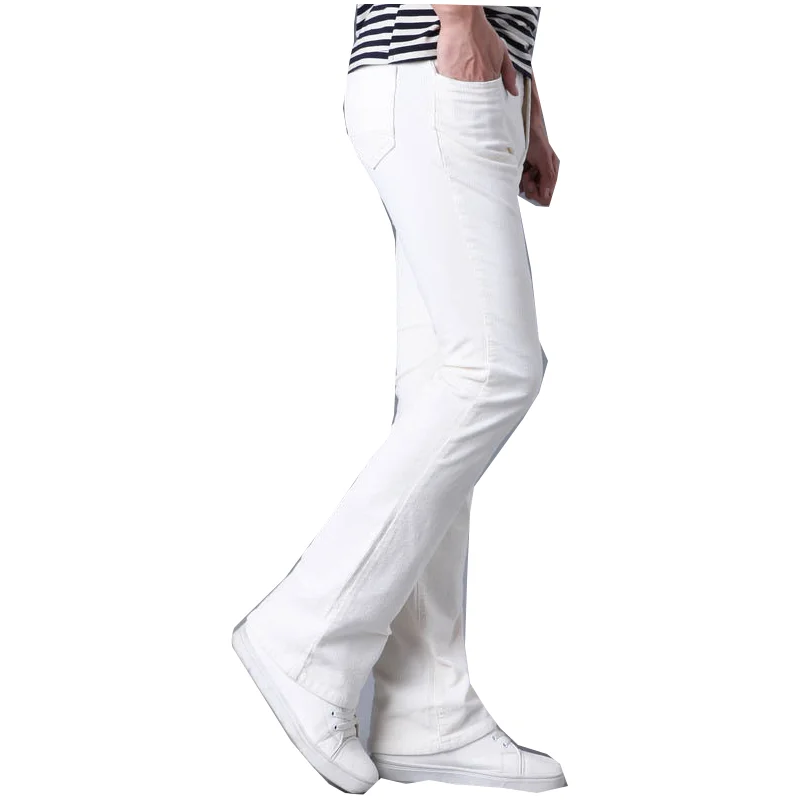 2021 spring and autumn new men's micro-flared corduroy casual pants men's flared casual pants size 27-35 36